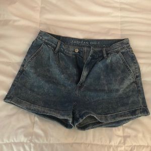 High waisted mom jean shorts